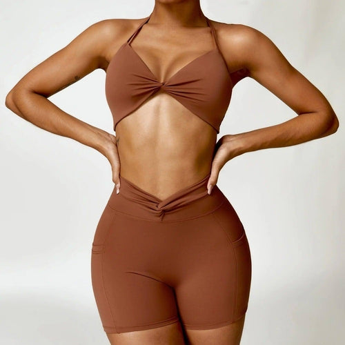 Dames Yoga Suit – Sneldrogend Beauty Back Sportpak | Legging & Shorts