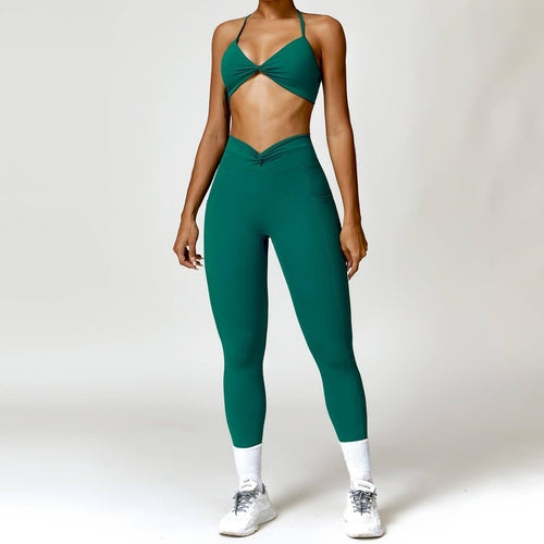 Dames Yoga Suit – Sneldrogend Beauty Back Sportpak | Legging & Shorts