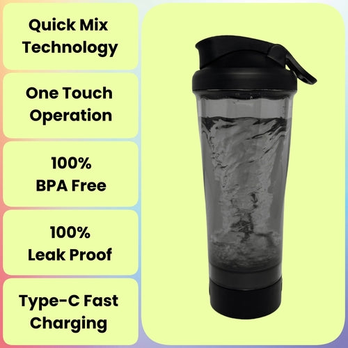 Elektrische Protein Shaker – Oplaadbaar & Lekvrij | 600ml